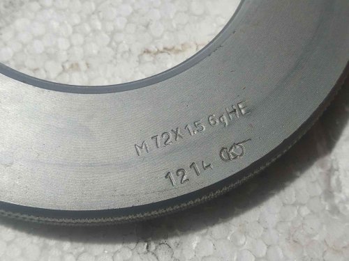 Калибр кольцо резьбовое 72х1,5 ПР 6g + НЕ 6g , комплект