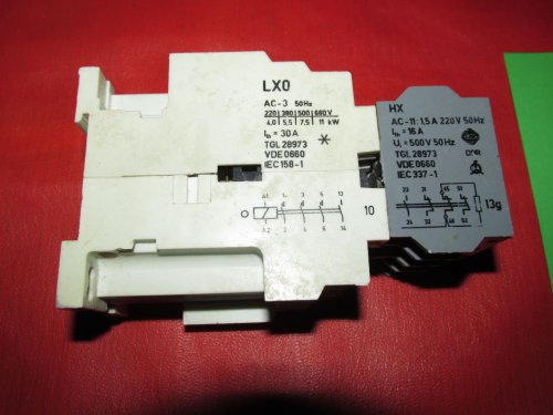 Пускатель, контактор (ГДР) EAW LX0 TGL28973, 30A 220-660V. 5,5-11 kw + допконтакты 16А
