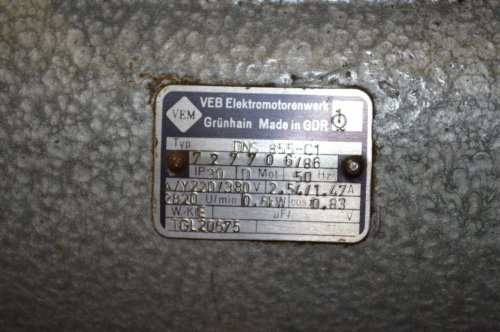 Електродвигун із фрикціоном(швейка) 600Вт, 2820 об/хв(ГДР)