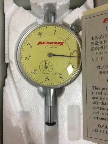 Індикатор часового типу ІЧ-10 діапазон 0,01-10мм , Точность 0,01 Peacock, Японія.
