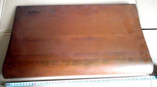 Лист міді. товщина 2мм, розмір 50 x 60 см