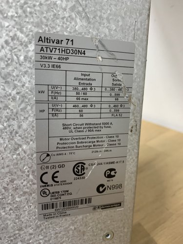 Перетворювач частоти Altivar 71 ATV71HD30N4 30кВт